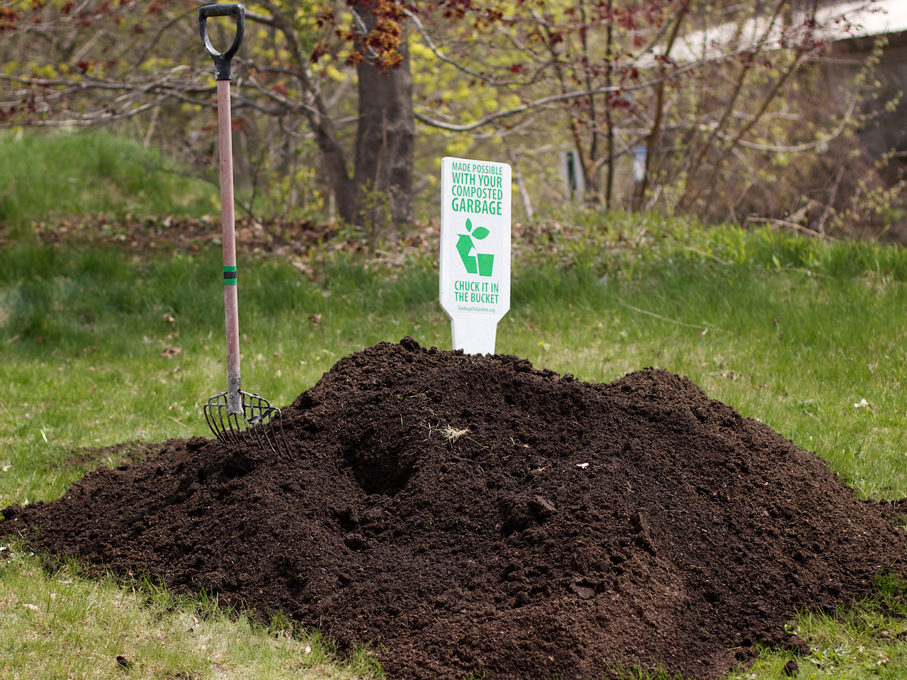 Finished compost, made possible with your food scraps